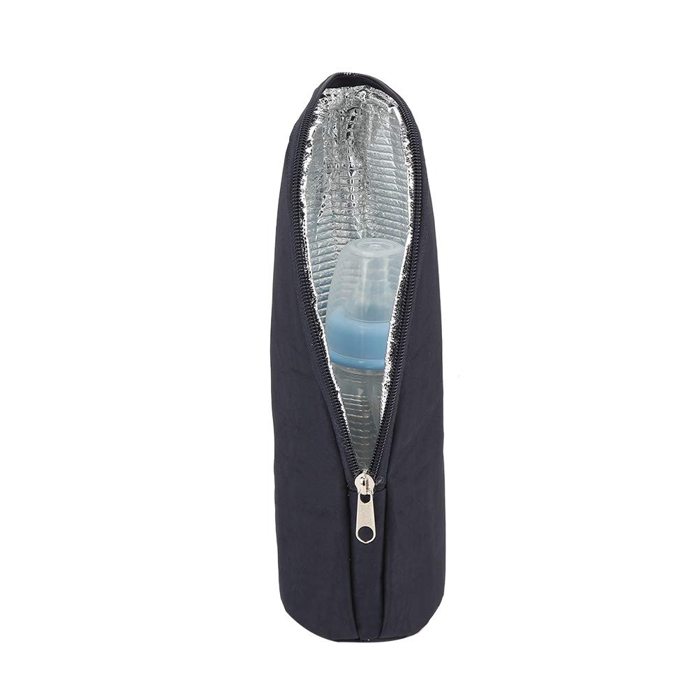FTVOGUE Insulated Bottle Bags - Thermal Water Bottle Holder & Warmer for Baby Feeding, Stroller Hanging Carrier (3.15 x 3.15 x 9.45 inches) - Perfect for Travel, Picnics & Keeping Drinks Warm On-The-Go