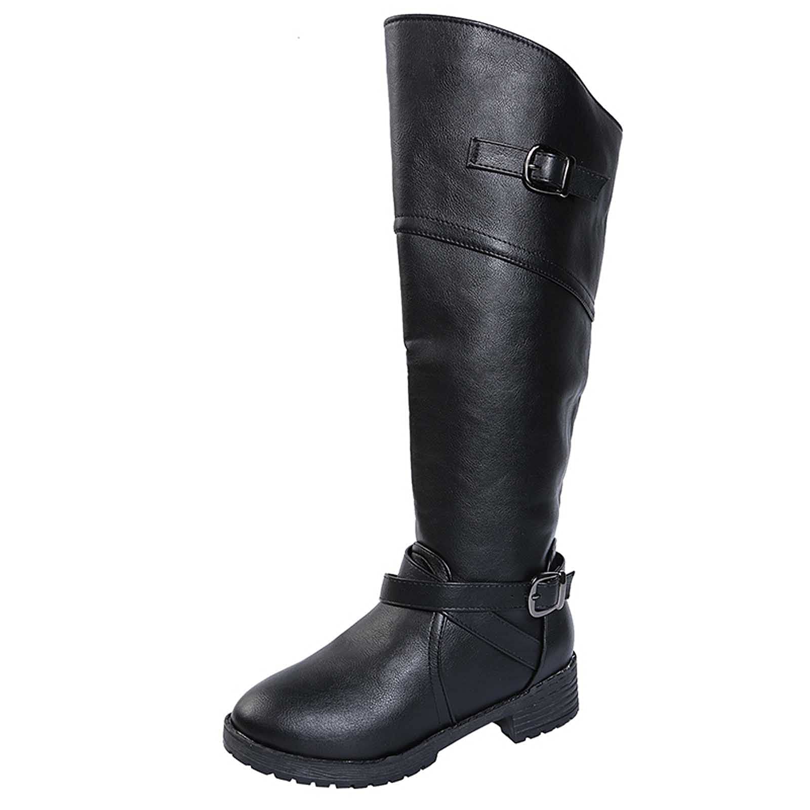 Premium Women's Classic Long Leather Boots - Waterproof Full Grain Leather, Anti-Slip Hiking Boots with Stacked Low Heel for Fall & Winter | Comfortable Walking Shoes for Travel, Work, Outdoor Adventures & Daily Commute | Fashionable Durable Boots for Hiking, Shopping, Office Wear & City Exploration | Perfect for Snowy Days, Holiday Travel, Business Meetings & Stylish Streetwear | Ideal for Winter Fashion, Urban Walking, Cold Weather & Outdoor Activities