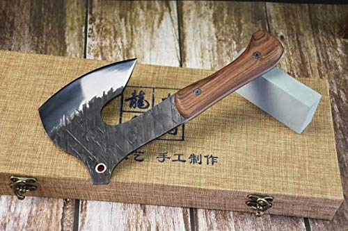 Sabrd Axe - High Carbon Steel Blade with Rosewood Scabbard - Premium Camping & Survival Tool for Outdoor Adventures, Hiking, and Bushcraft