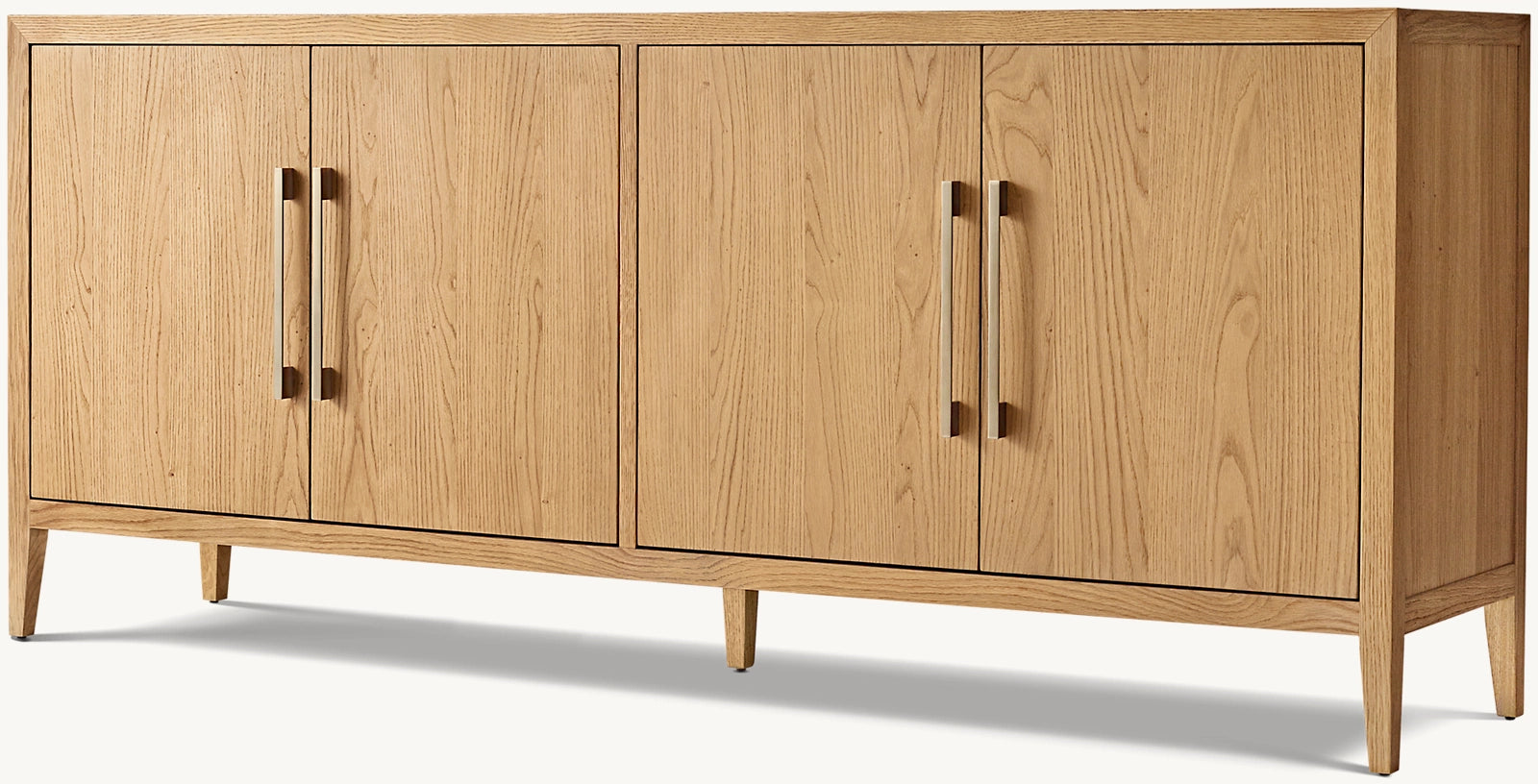 Modern French Style 4-Door Sideboard Buffet Cabinet - Elegant Storage for Dining Room, Living Room & Entryway
