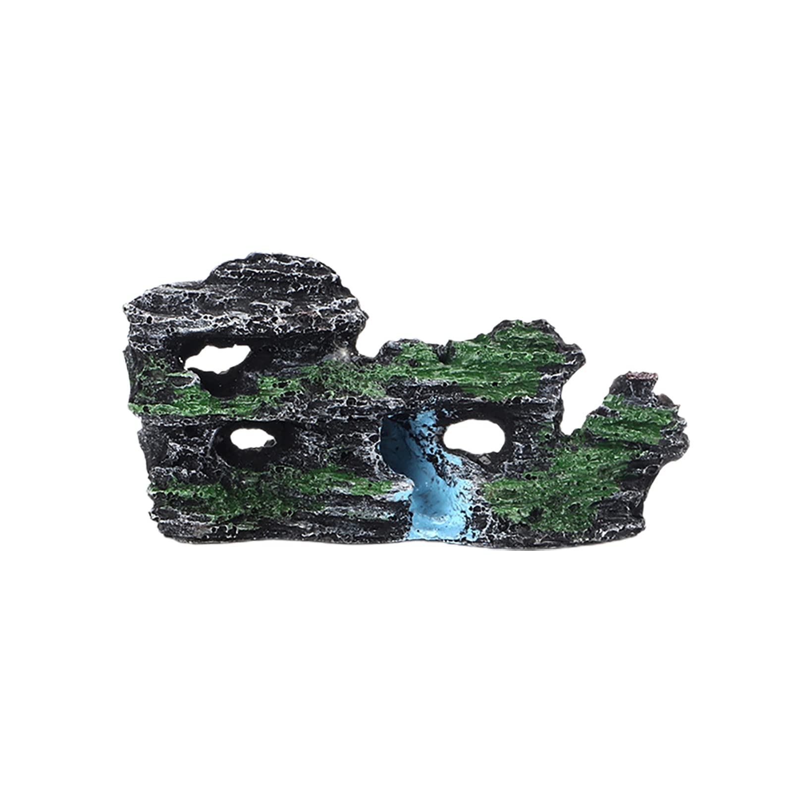 US Fish Tank Decoration - Realistic Artificial Mountain Rockery for Aquarium, Durable Fish Hiding Cave Ornament | Perfect for Freshwater & Saltwater Tanks, Betta Fish Hideout, and Aquascaping Decor