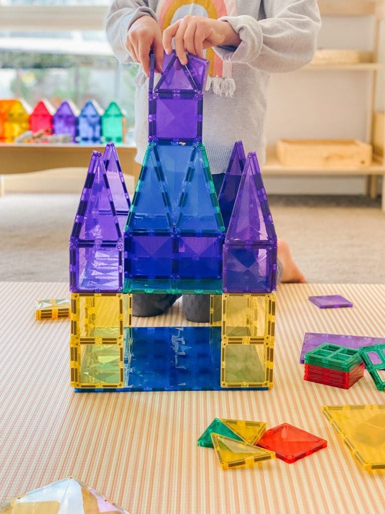 Connetix Magnetic Tiles - Rainbow Blue & Green Base Plates (2 Pack) | STEM Educational Toys for Kids | Perfect for Building, Learning & Creative Play