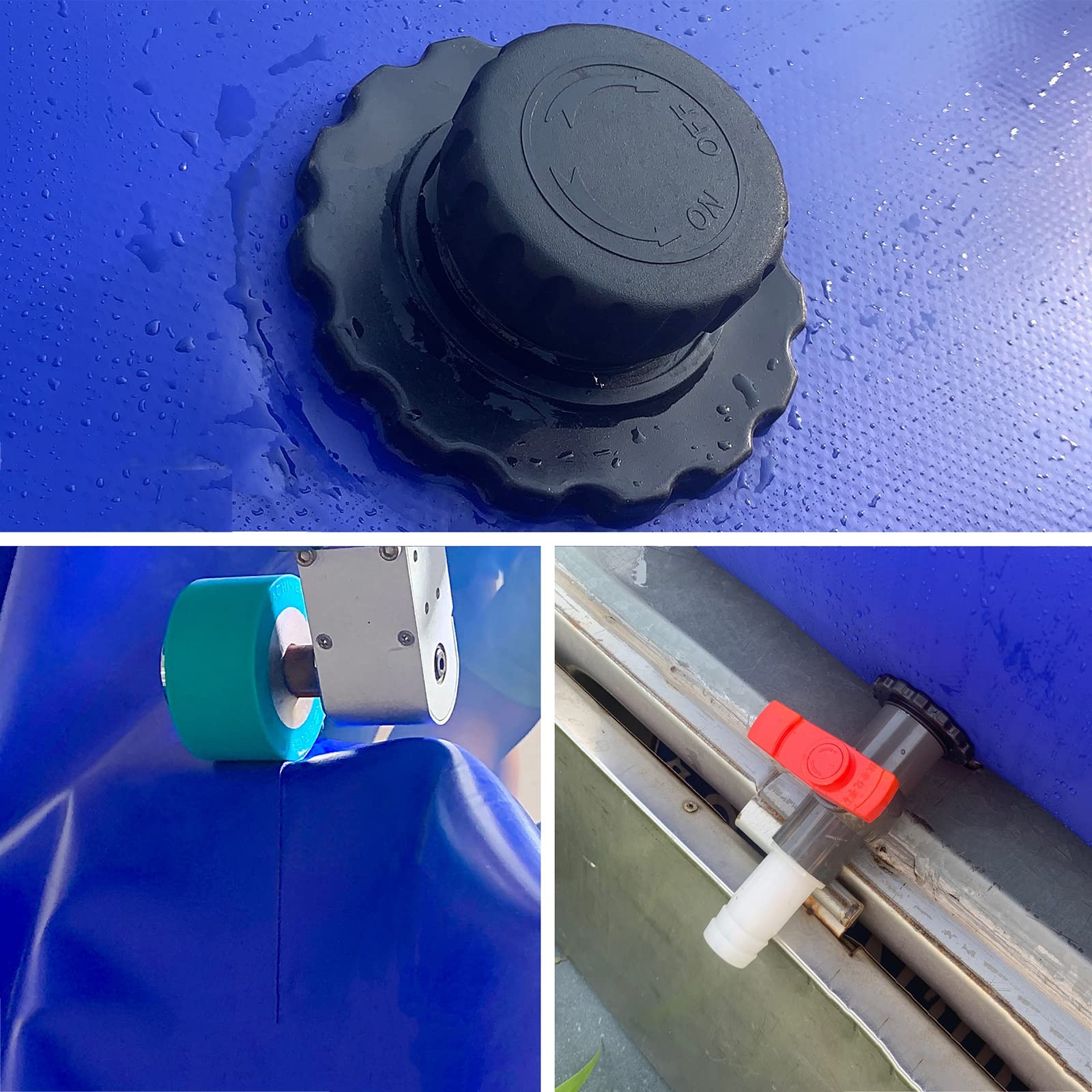 400L Collapsible Water Bladder for Outdoor Camping & RV - High Capacity Soft Drought Water Storage Bag, Portable Solar Shower Container - Perfect for Hiking, Emergency Preparedness & Summer Adventures (Blue, 1X0.8X0.5m)