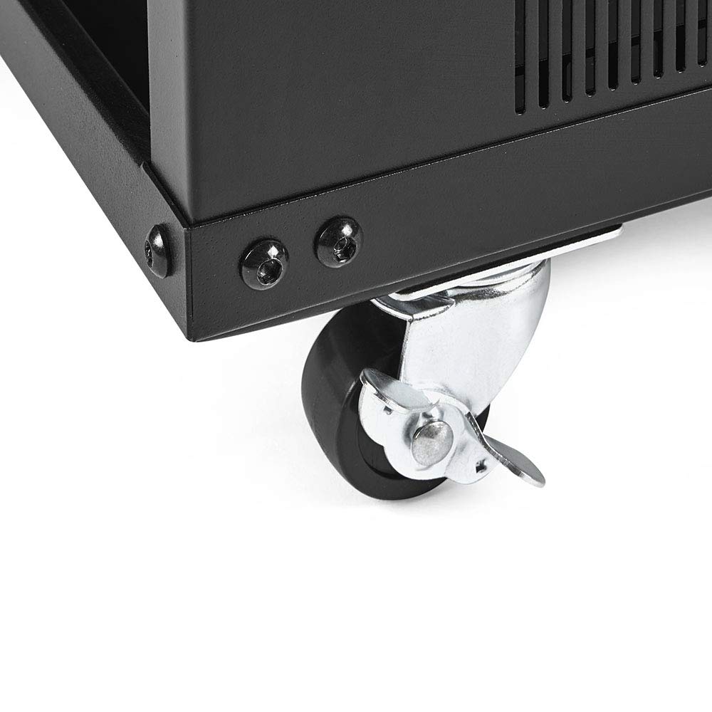 NavePoint 12U Portable Server Rack with Wheels - Adjustable 19-Inch Network Rack Open Frame for IT Equipment, Telecom & A/V - Heavy Duty 132lbs Capacity, Up to 22.6