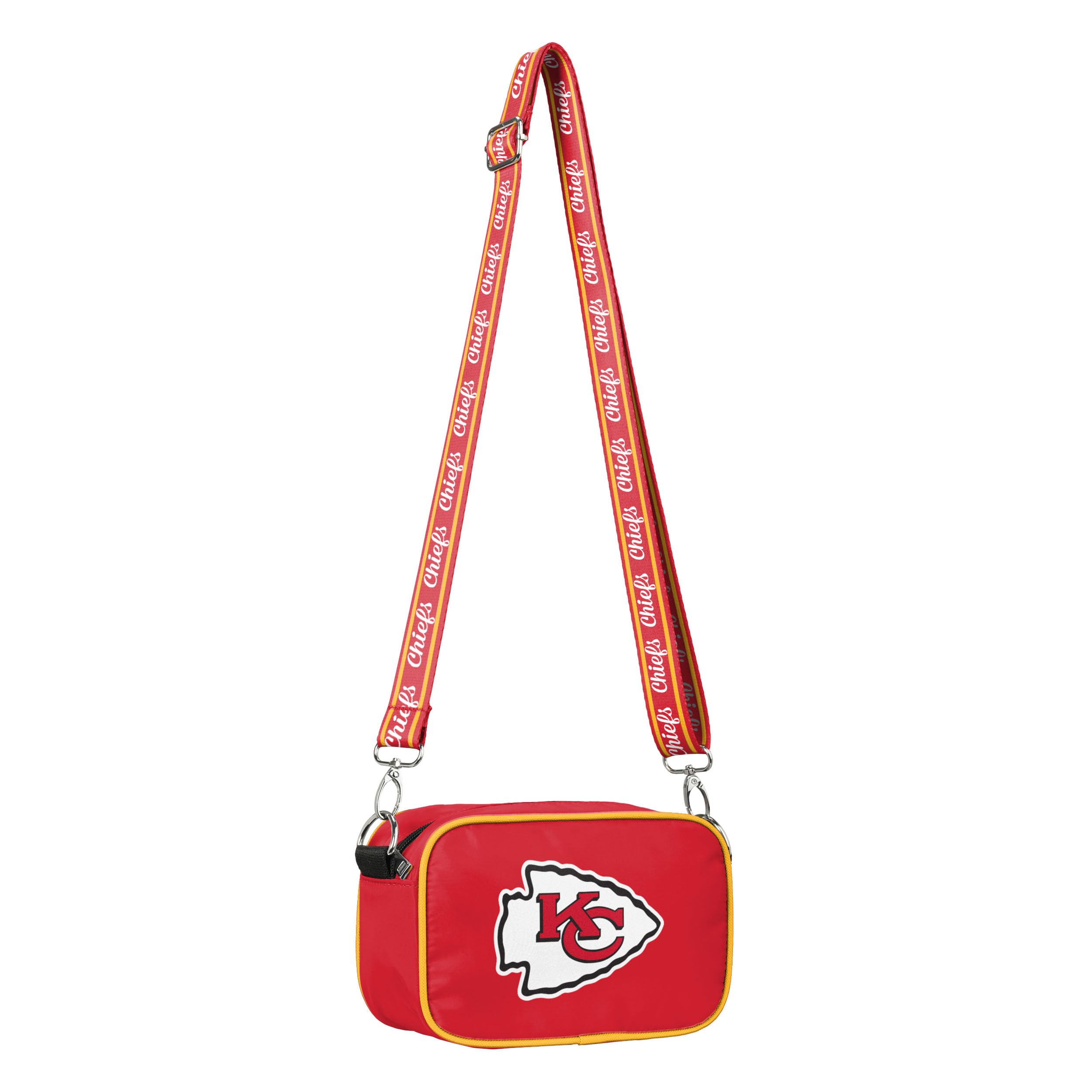 FOCO NFL Team Logo Solid Crossbody Bag - Officially Licensed Football Fan Purse for Men & Women - Perfect for Game Day, Travel, and Everyday Use