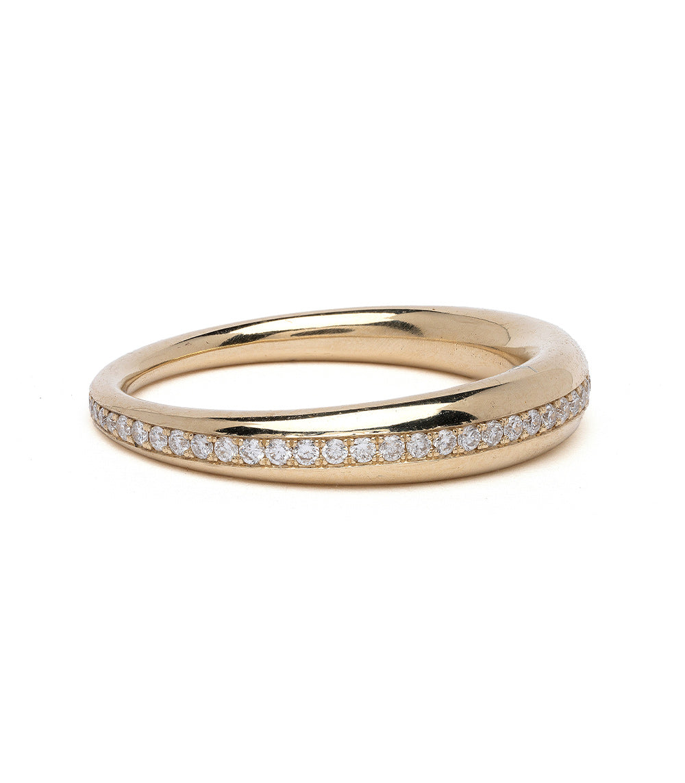 Elegant Mini Crescent Diamond Wedding Band for Women – Perfect for Engagement Rings, Bridal Jewelry & Special Occasions