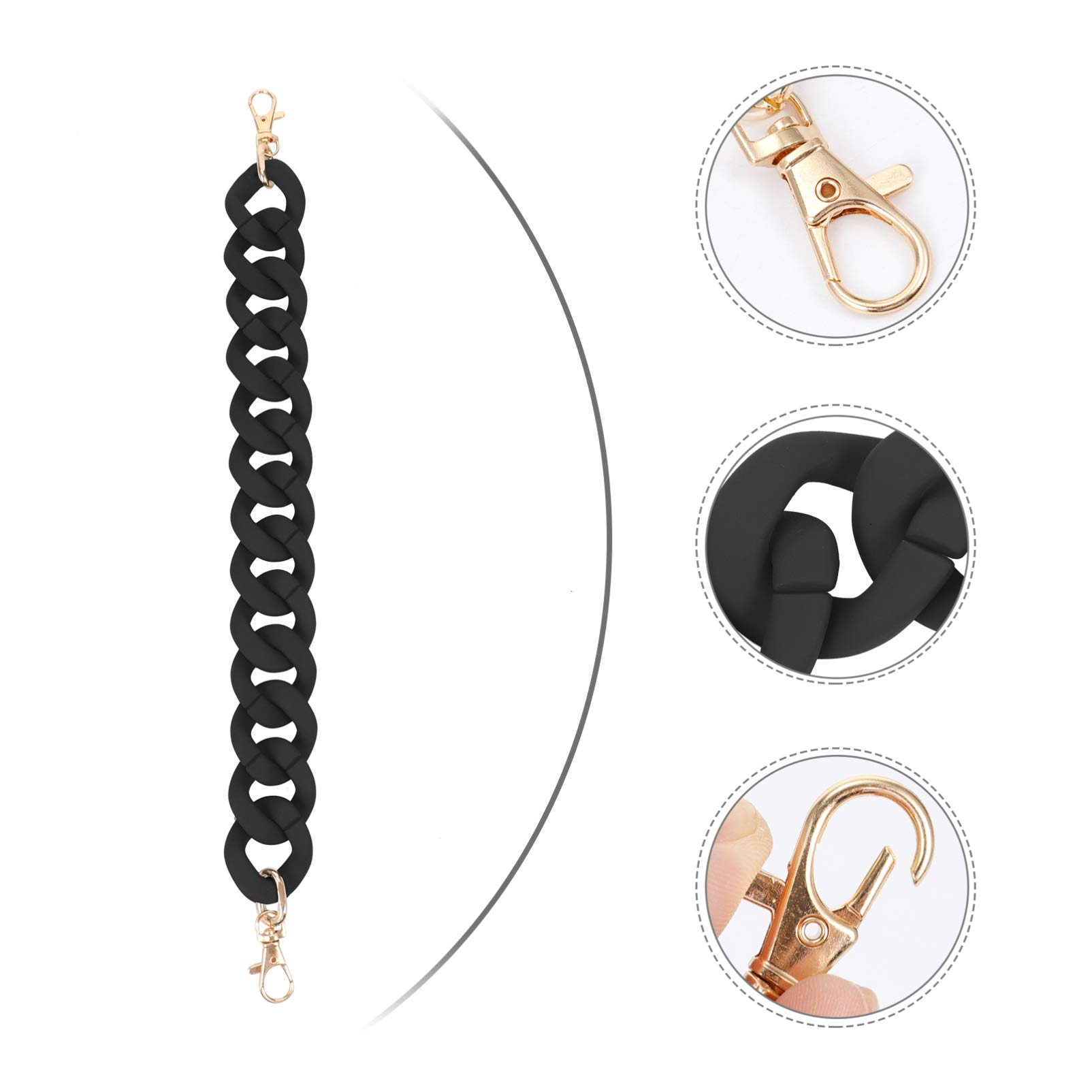 ABOOFAN White Chain Strap Crossbody Bag - Replacement Purse Strap for Handbags & Totes, Durable Plastic Chain Shoulder Strap - Perfect for Casual Outings, Parties & Everyday Use
