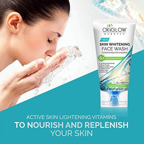 Oxyglow Skin Whitening Face Wash - Brightening Cleanser for Dark Spots & Even Tone | Gentle Daily Facial Cleanser for Glowing Skin | Perfect for Morning & Night Skincare Routine