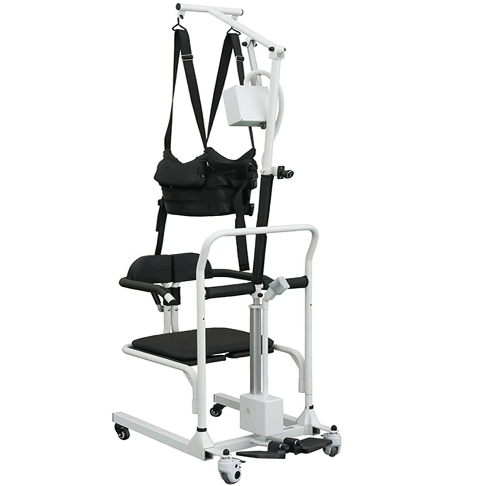 Electric Patient Lift with Full Body Sling - 330 lb Capacity Battery-Powered Transfer Lift for Home & Facilities - Safe Bed to Chair, Toilet & Floor Transfers - Ideal for Elderly Care & Mobility Assistance