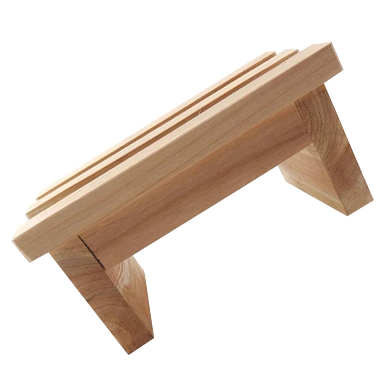 Homoyoyo Wooden Bench Stool for Kids & Adults - Durable Step Stool for Boys & Girls Bedroom, Living Room, and Home Decor | Perfect for Reading Nook, Playroom, and Entryway Seating