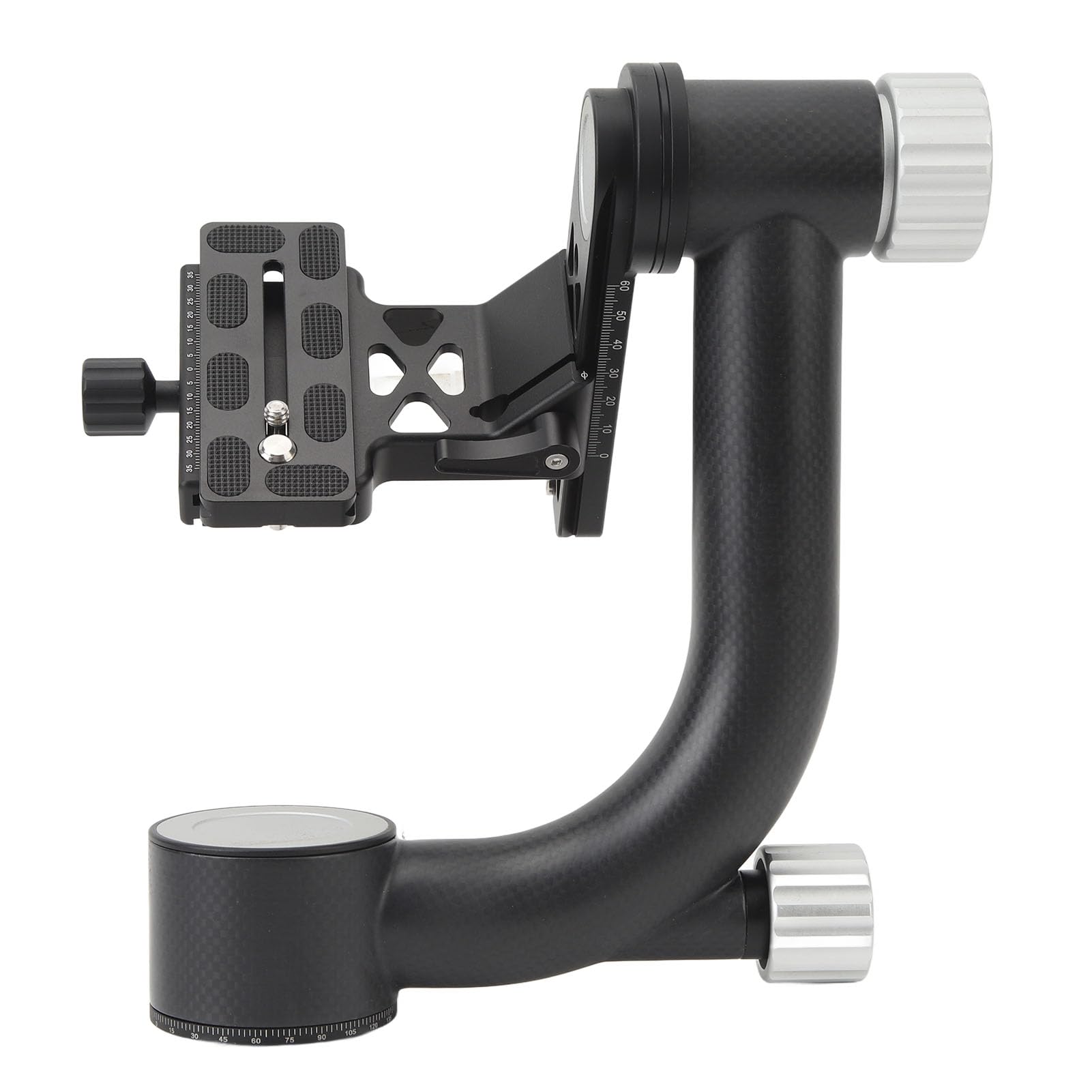360 Degree Panoramic Rotating Tripod Head - Carbon Fiber Lightweight Design with Quick Release Plate & Clear Scale - Perfect for DSLR Photography, Landscape Shoots & Time-Lapse Videos