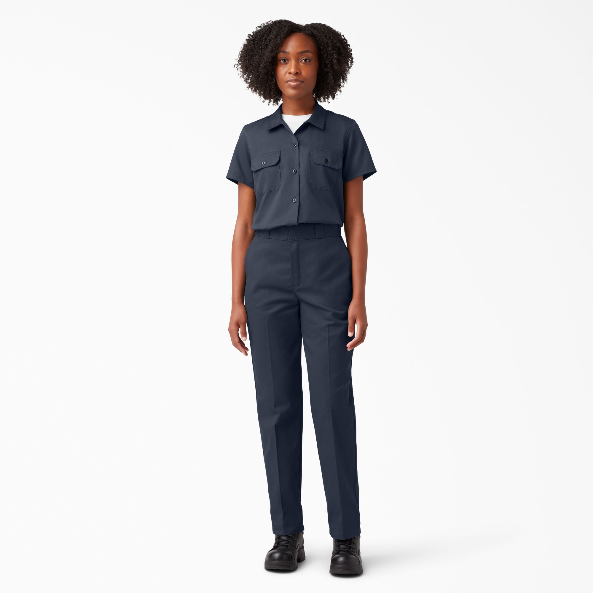 DICKIES Women's 574 Original Work Shirt - Durable Cotton Button-Up Shirt for Work & Casual Wear | Perfect for Construction, Farming & Outdoor Activities