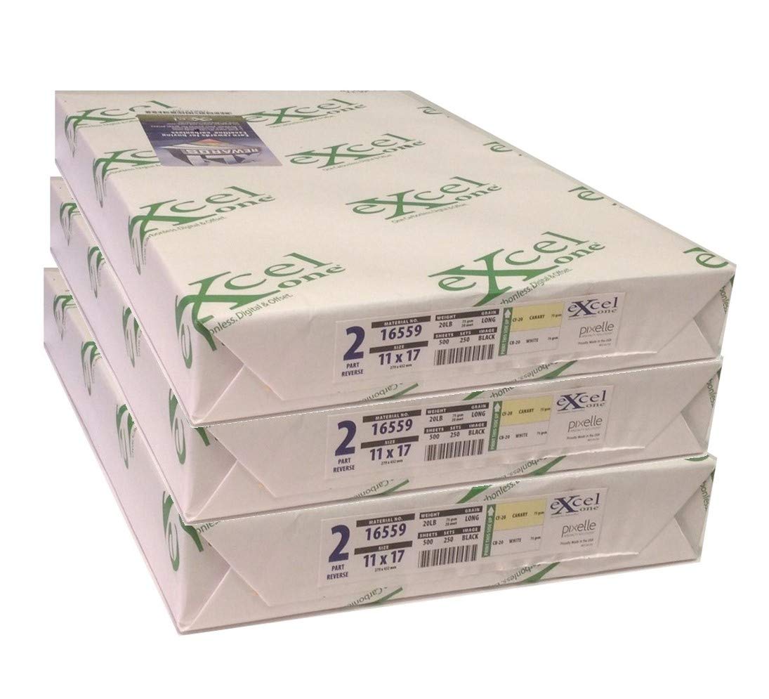 Excel One Carbonless 2-Part Reverse Paper (Canary/White), 11