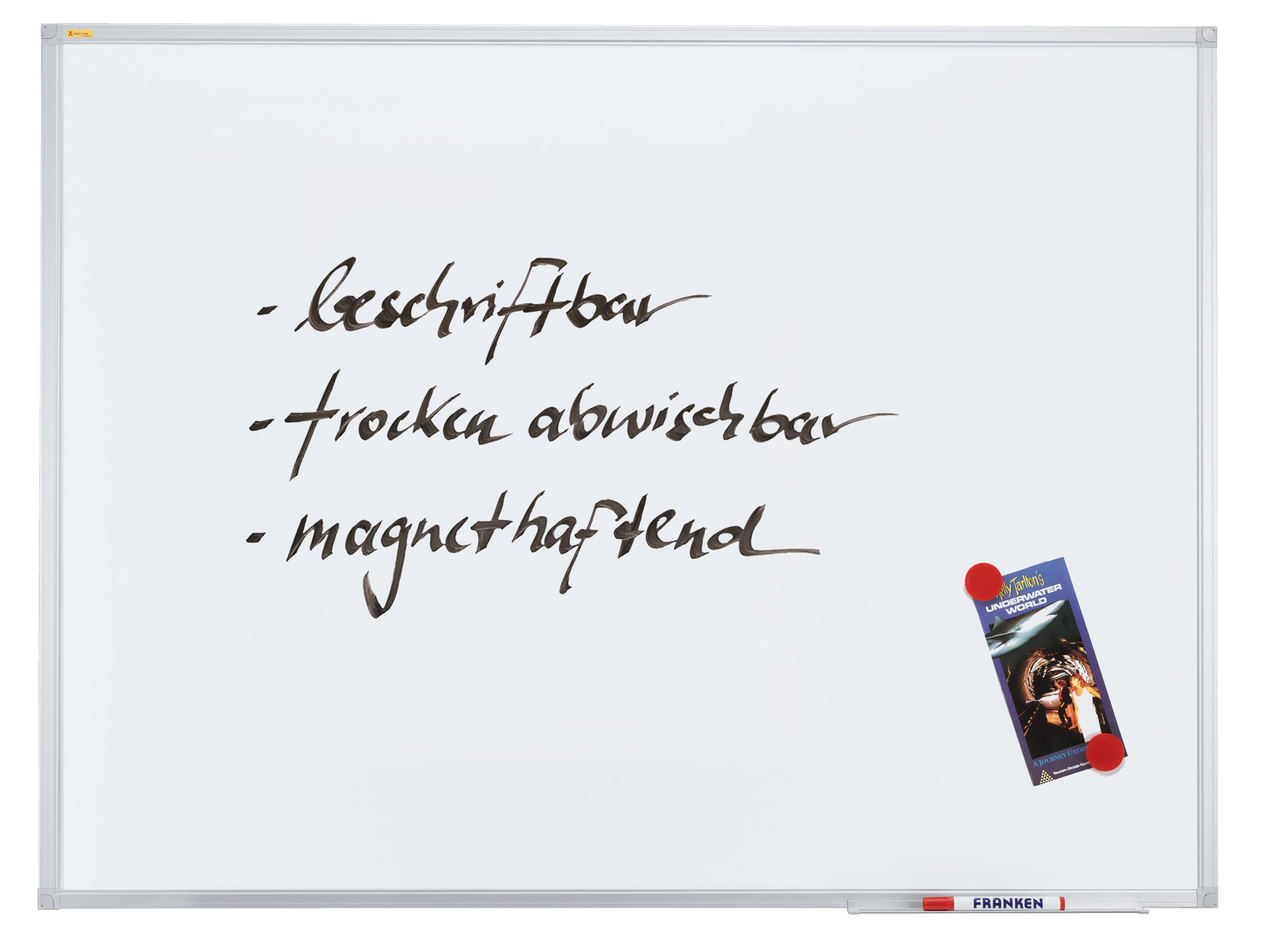 SC3002 White Plastic Coated Writing Board - 90 cm x 60 cm (Varnished Surface) - Dry Erase Whiteboard for Office, Classroom & Home Use