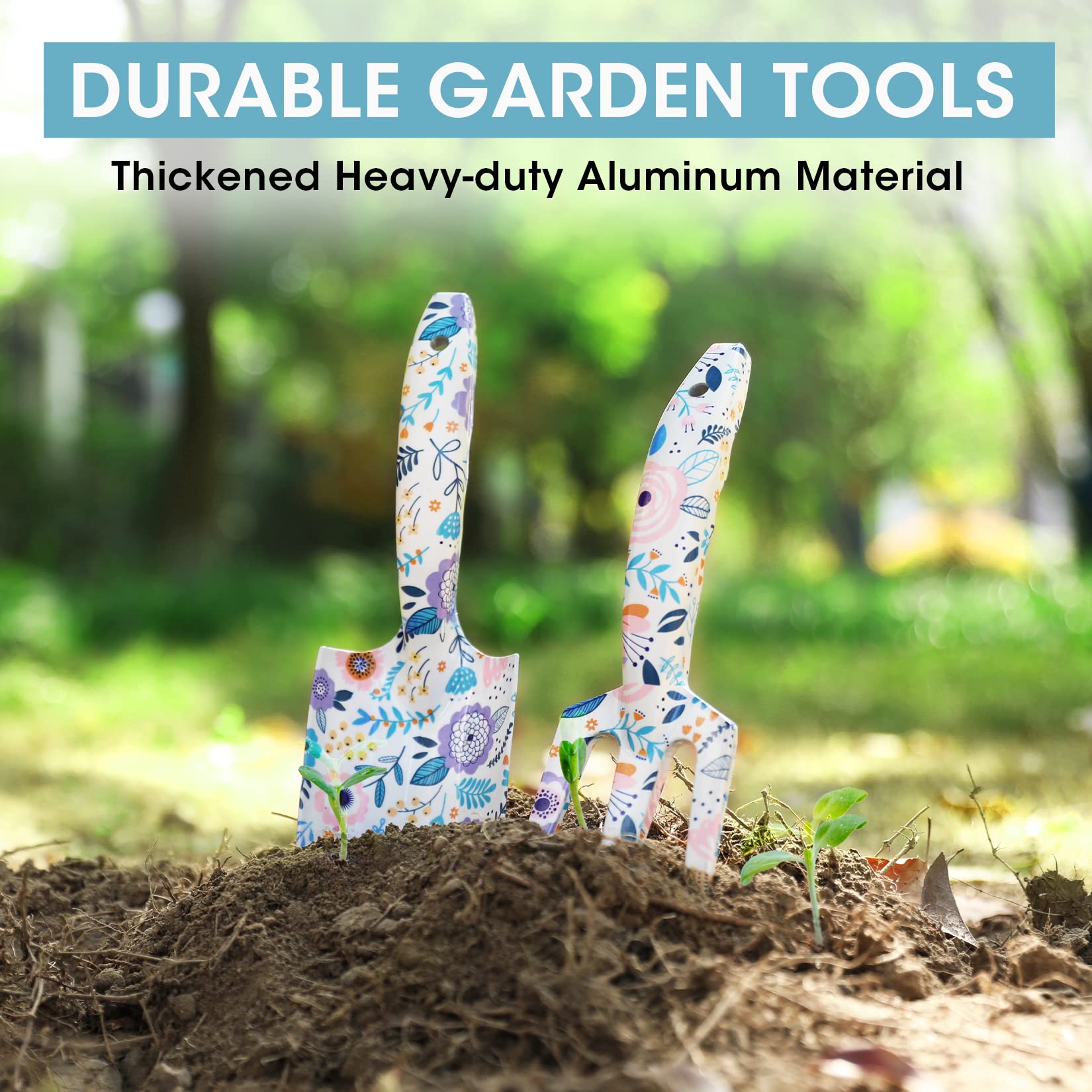 WORKPRO 4-Piece Heavy Duty Aluminum Garden Tool Set with Trowel, Rake, Pruner & Gloves - Durable Gardening Kit for Planting, Weeding & Landscaping - Perfect Gift for Gardeners & Outdoor Enthusiasts