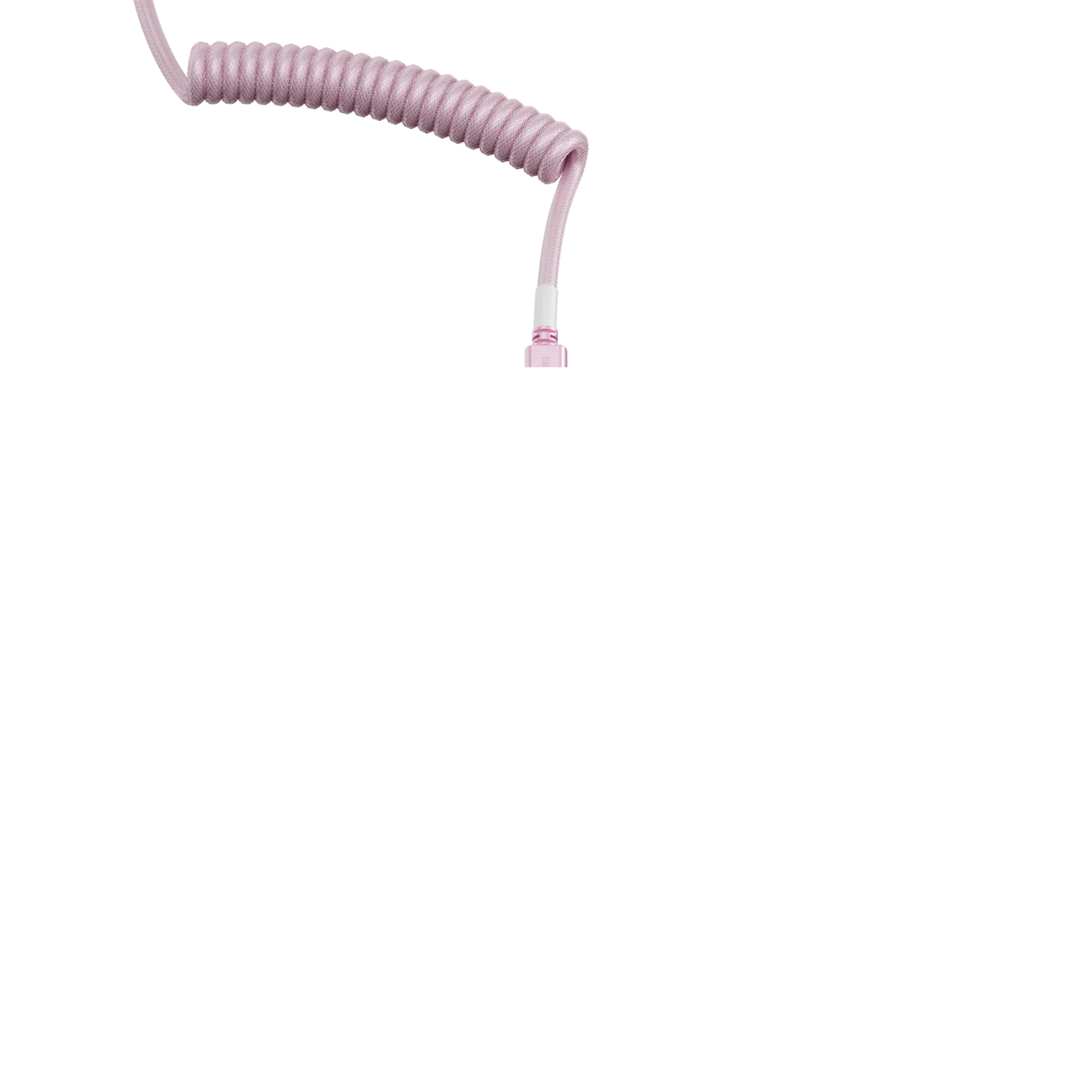 Glorious Coiled Cable Pixel Pink - Premium Braided USB Cable for Gaming, Mechanical Keyboards & Office Use