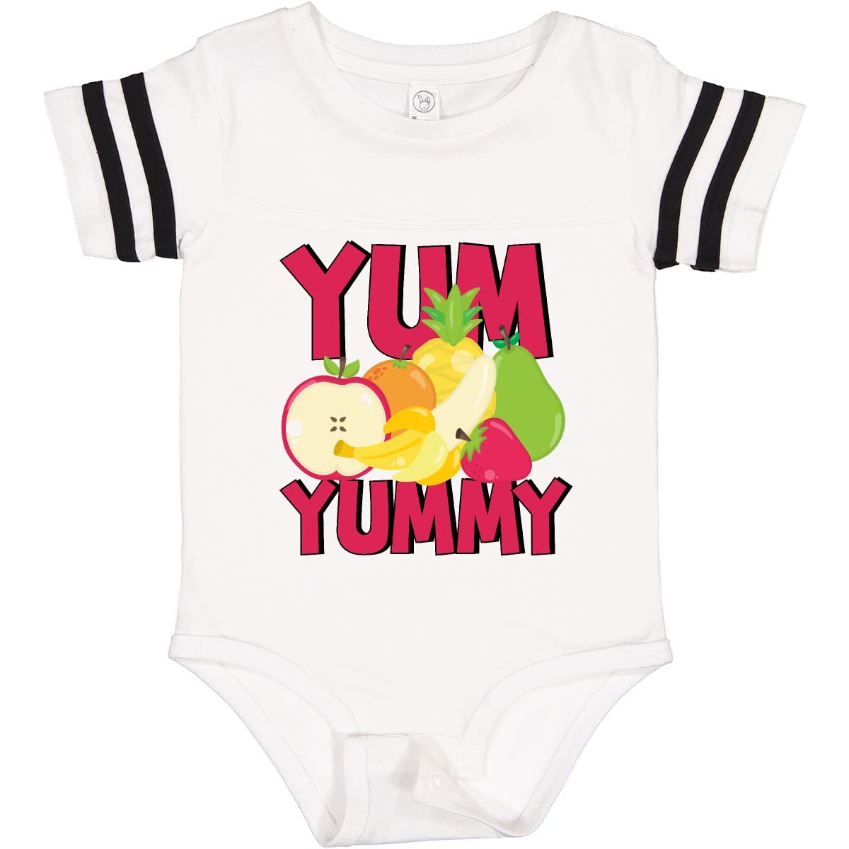 Inktastic Cute Fruit Print Baby Bodysuit - National Nutrition Month Outfit for Infants & Toddlers | Perfect for Family Photos, Daycare & Healthy Eating Awareness