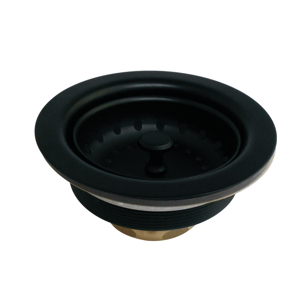 Kingston Brass K111BMB Tacoma Stainless Steel Kitchen Sink Basket Strainer - Matte Black Finish | Durable Drain Filter for Food Scraps & Debris | Perfect for Home Kitchens & Restaurants