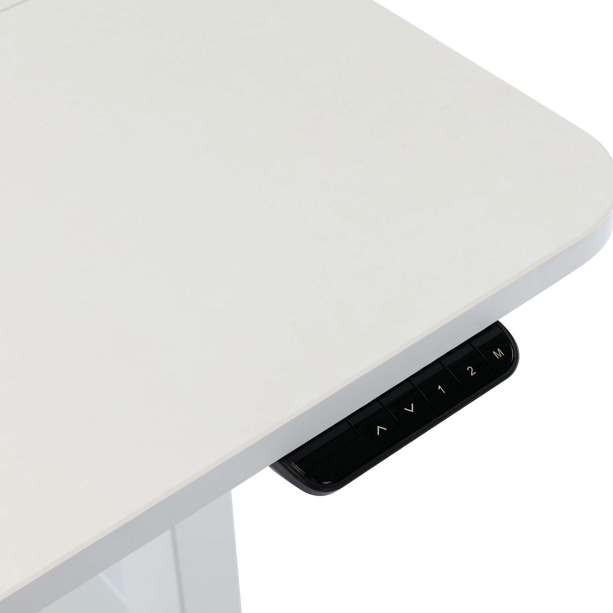 1.2m Adjustable Height Sit Stand Desk in White - Ergonomic Home & Office Workstation for Comfortable Standing & Sitting