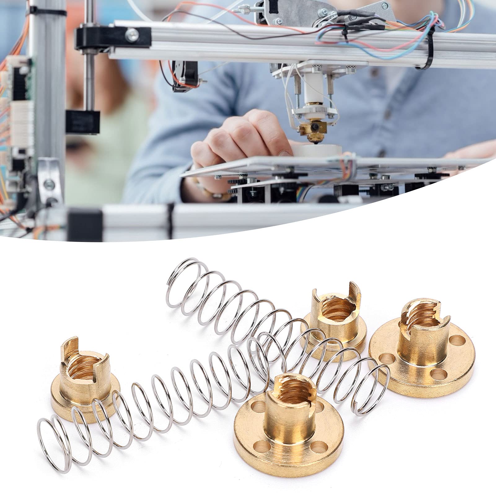 T8 Anti-Backlash Spring Nut - Precision Replacement for CNC Rolling Mills & 3D Printers | Household DIY & Industrial Use