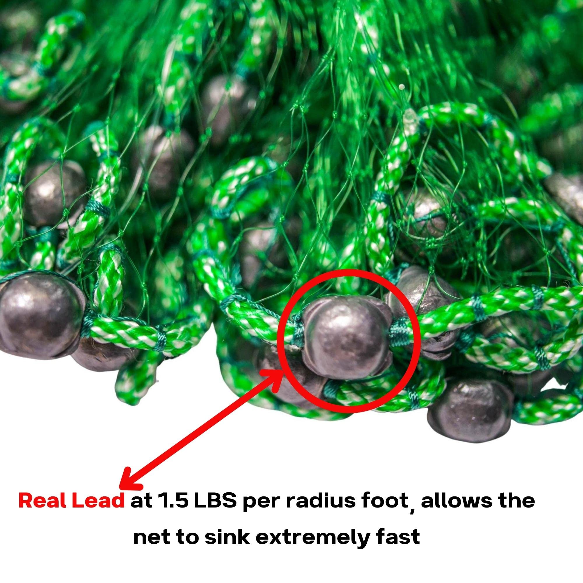 Premium Bait Cast Net - 3/8