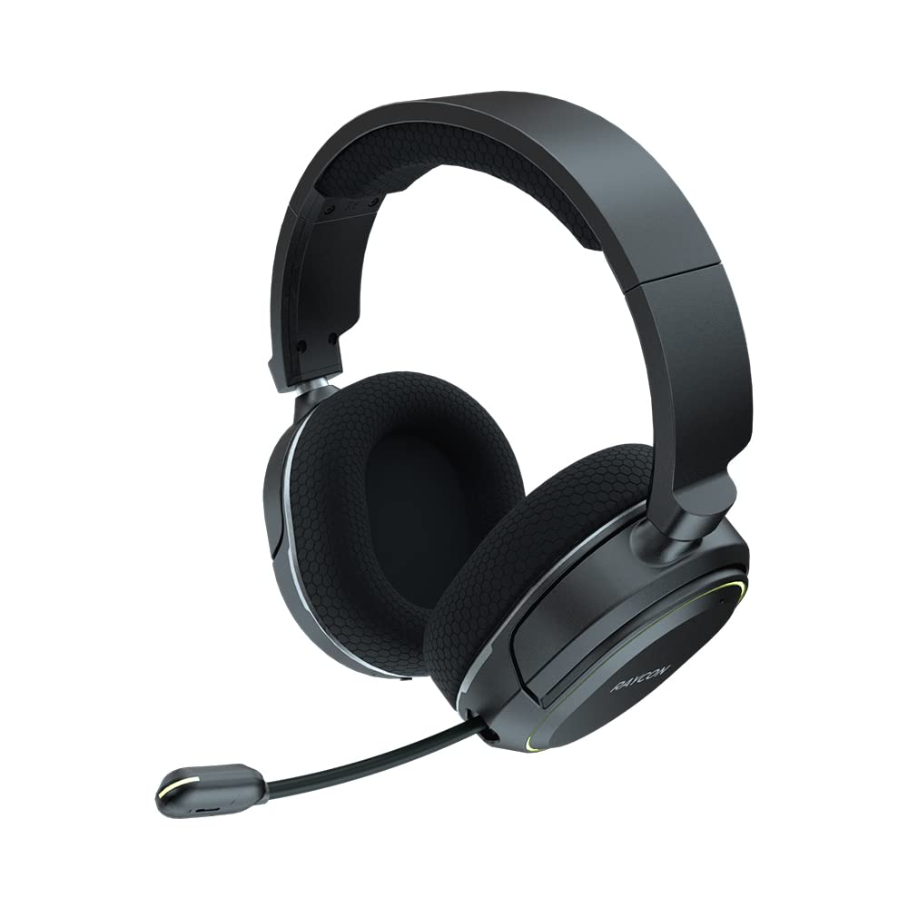 Raycon Wireless Gaming Headphones with Retractable HD Mic - 45ms Ultra-Low Latency, 26H Battery, Bluetooth 5.0 (Deep Space Black) - Perfect for PC, PS5, Xbox & Mobile Gaming