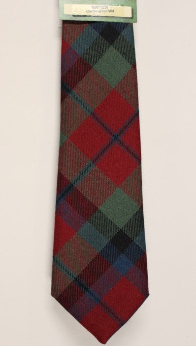 MacNaughton Muted Tartan Tie - Classic Plaid Necktie for Men | Perfect for Weddings, Business Meetings & Formal Occasions