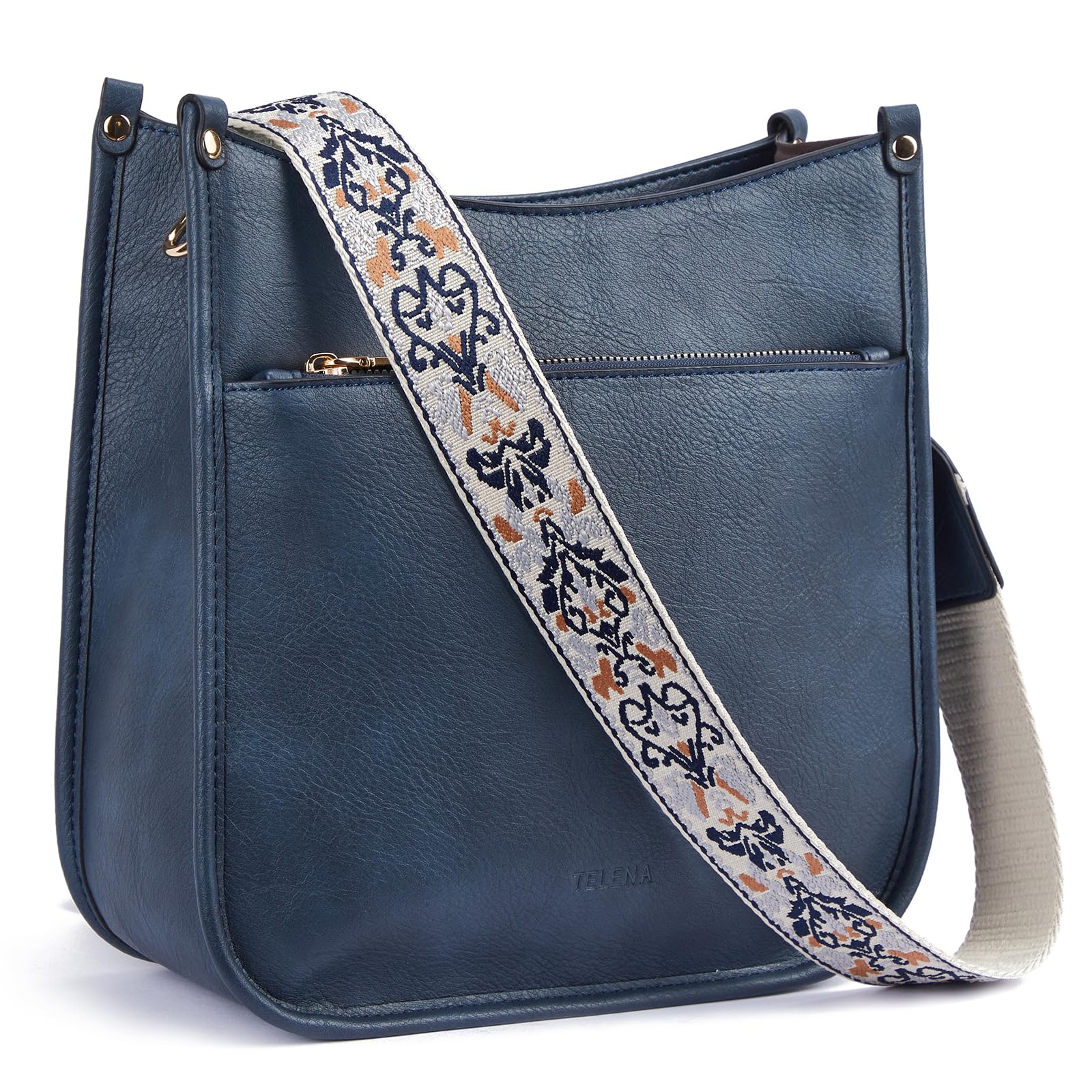 Trendy Vegan Leather Crossbody Purse for Women - Adjustable Guitar Strap Bucket Hobo Bag | Perfect for Daily Use, Travel & Shopping