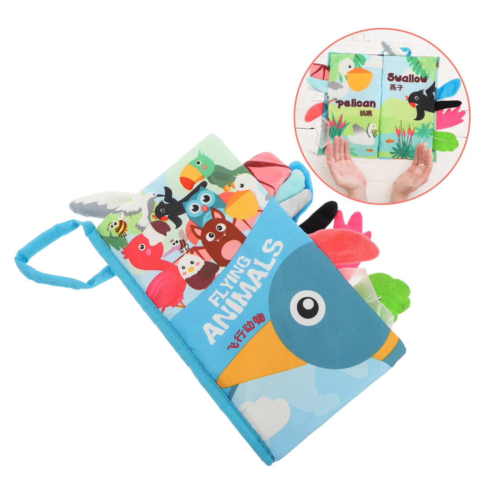 COHEALI 4-Piece Soft Cloth Book Set for Babies & Toddlers - Interactive Sensory Baby Books for Early Learning, Travel Toys, and Newborn Development - Perfect for Playtime, Gifts, and Airplane Activities