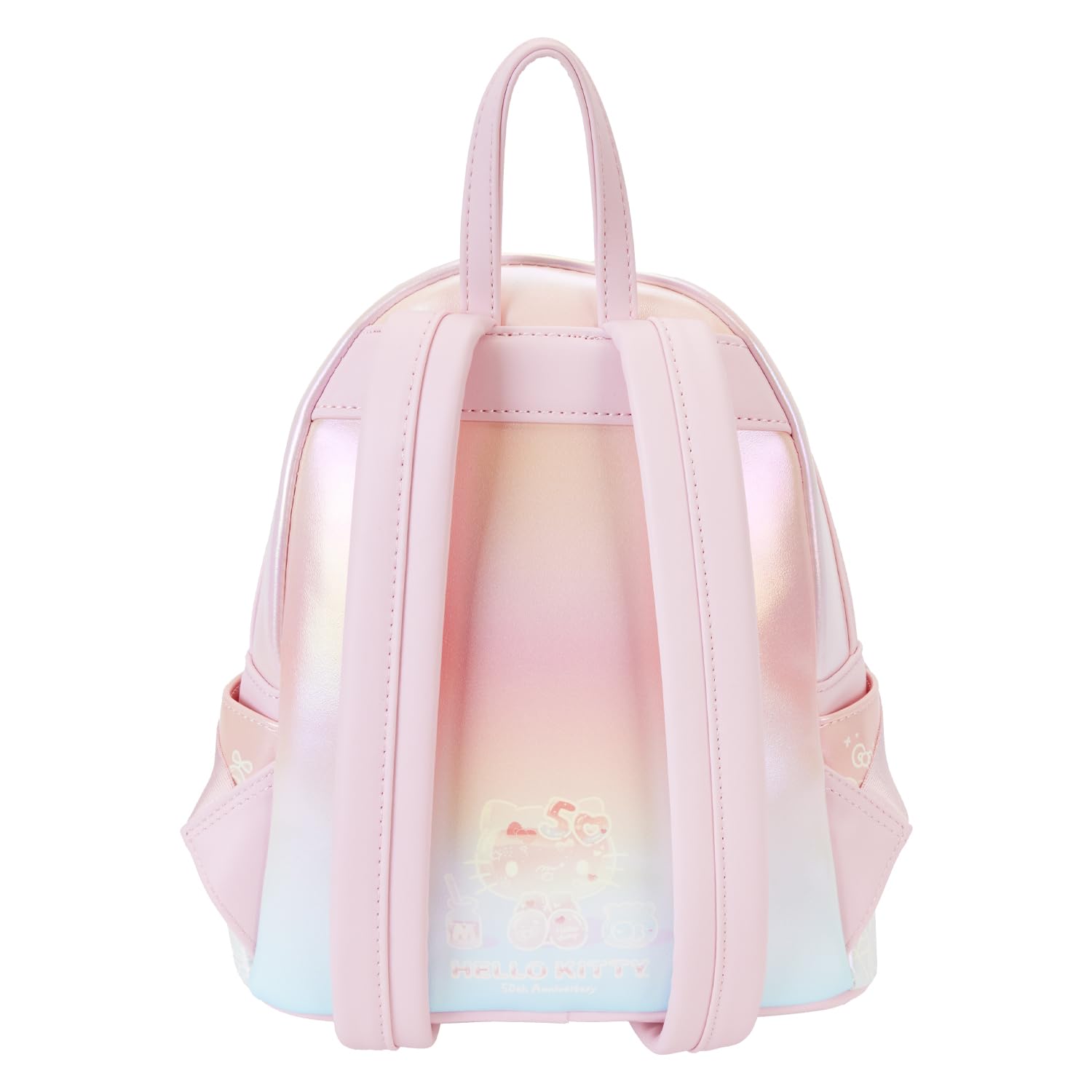 Loungefly Sanrio Hello Kitty 50th Anniversary Clear Backpack - Cute Women's Double Strap Shoulder Bag Purse for School, Travel & Anime Conventions