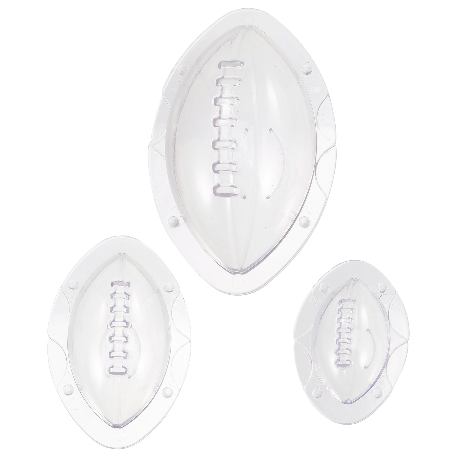 Bestoyard 3-Piece Football Silicone Mold Set for Baking, Chocolate, Fondant, Soap Making – Perfect for Cupcakes, Cake Decorations, Ice Cubes, and DIY Crafts | Ideal for Birthday Parties, Sports Events, and Holiday Celebrations