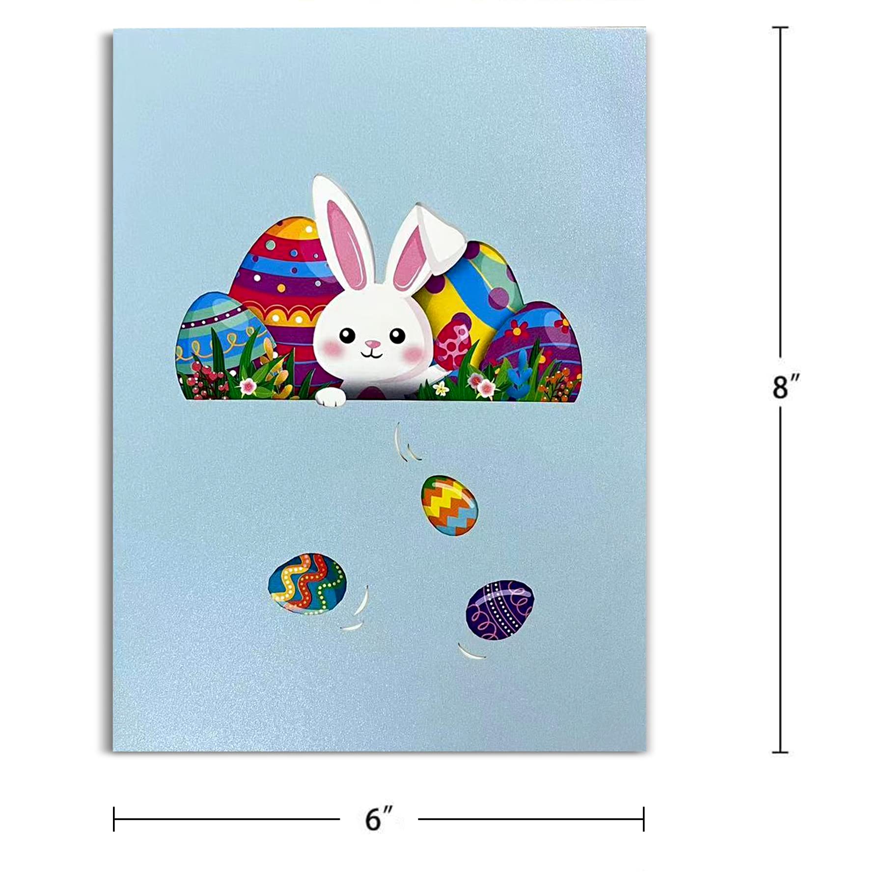 3D Easter Bunny Pop Up Greeting Card with Eggs - Funny & Unique Easter Gift for Kids, Children, Son, Daughter, Friends & Family (Men, Women, Husband, Wife) | Perfect for Easter Celebrations, Party Favors & Surprise Gifts
