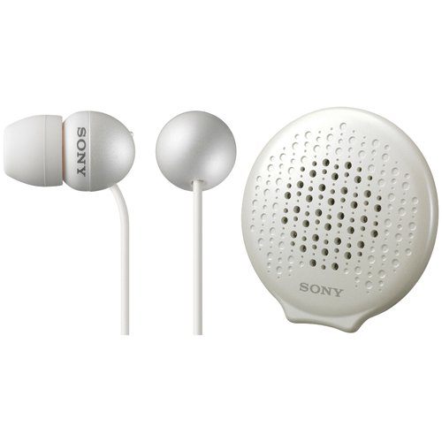 Sony MDR-EX34SC/WHI EX Style In-Ear Headphones with Passive Speaker & Carrying Case - White - Perfect for Commuting, Workouts, and Travel (Discontinued by Manufacturer)