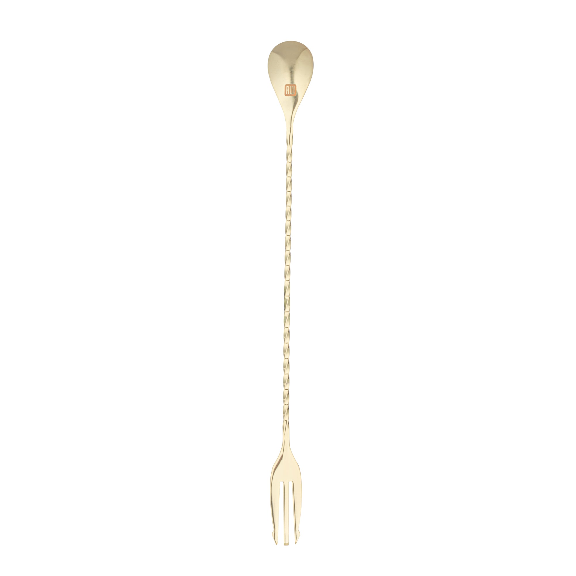 Premium Gold Plated Stainless Steel Trident Bar Spoon - 12