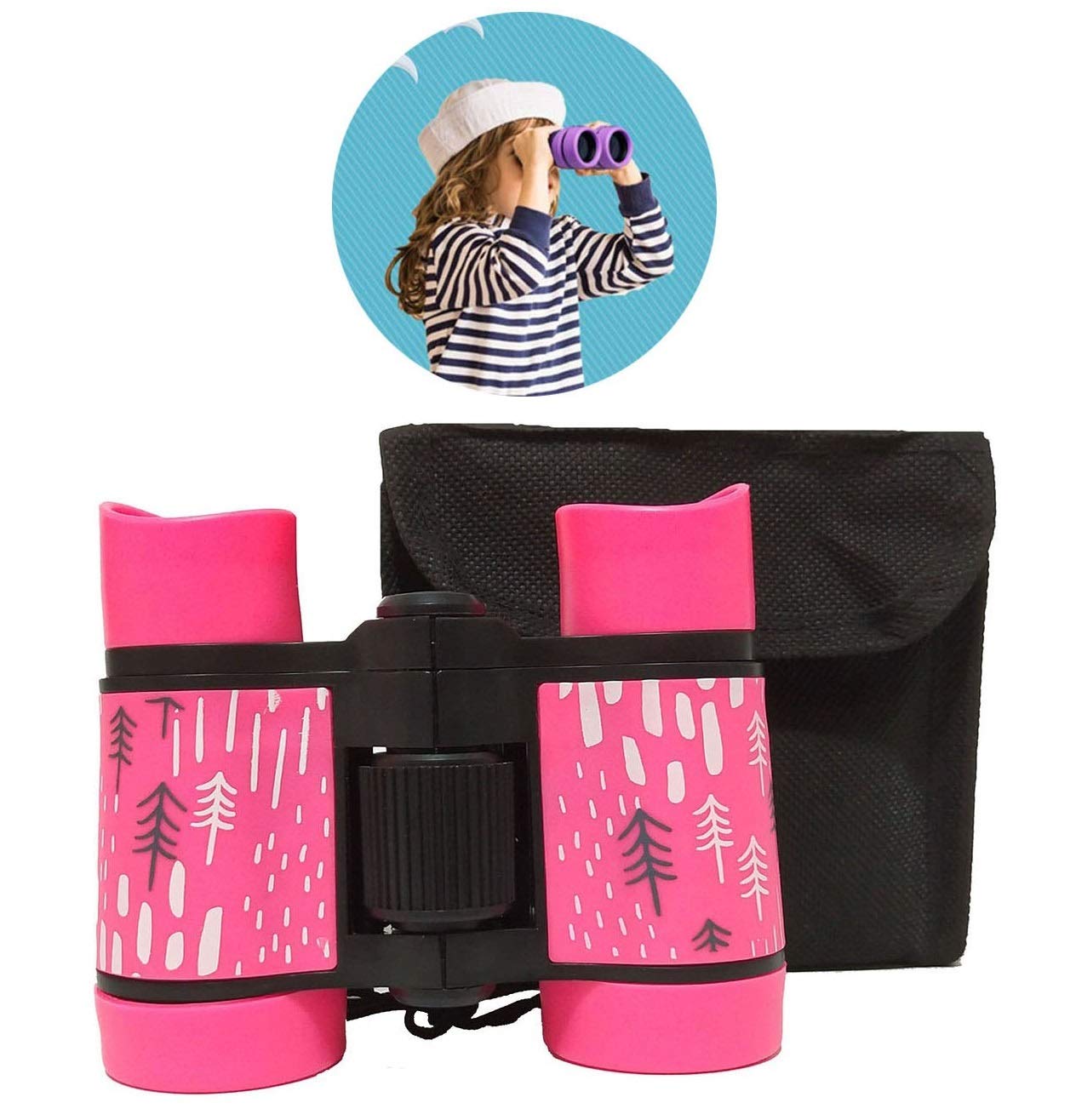 **Kids Binoculars 4x30 - Compact & Lightweight for Bird Watching, Hunting, Stargazing - Educational Outdoor Toy for Boys & Girls - Perfect Birthday Gift (Pink)**    **Usage Scenarios:** Ideal for nature exploration, backyard adventures, camping trips, and outdoor learning activities.