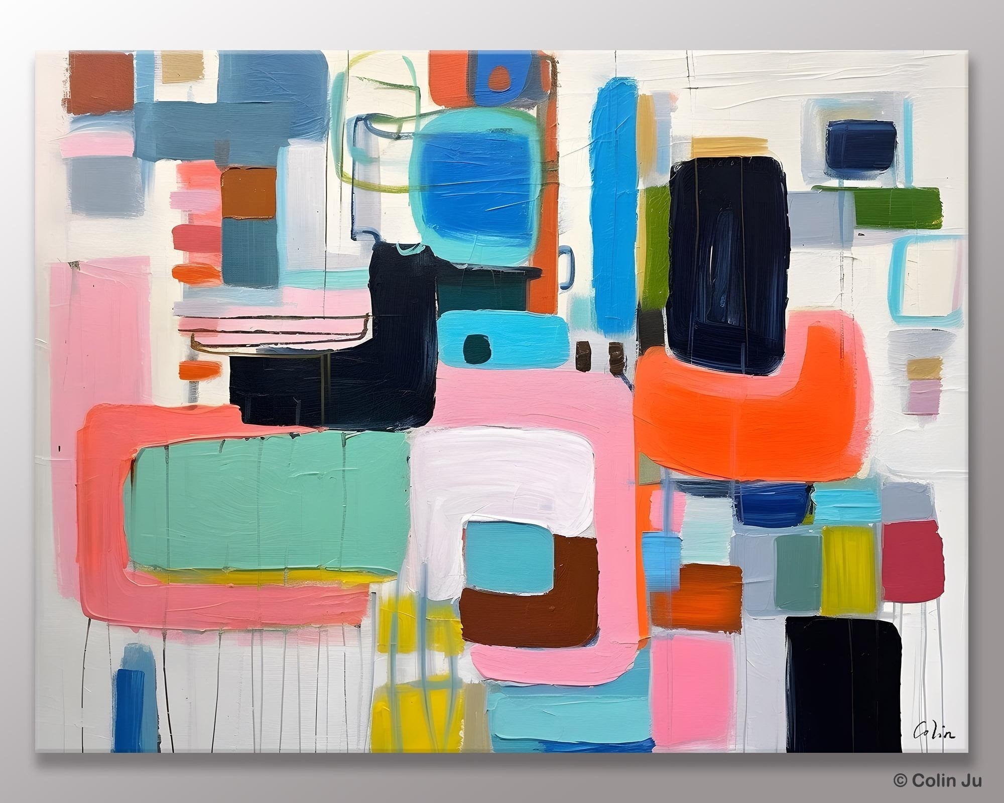Contemporary Acrylic Paintings for Living Room - Extra Large Modern Wall Art Canvas - Original Abstract Impasto Artwork - Perfect for Home Decor & Office Wall Decorations