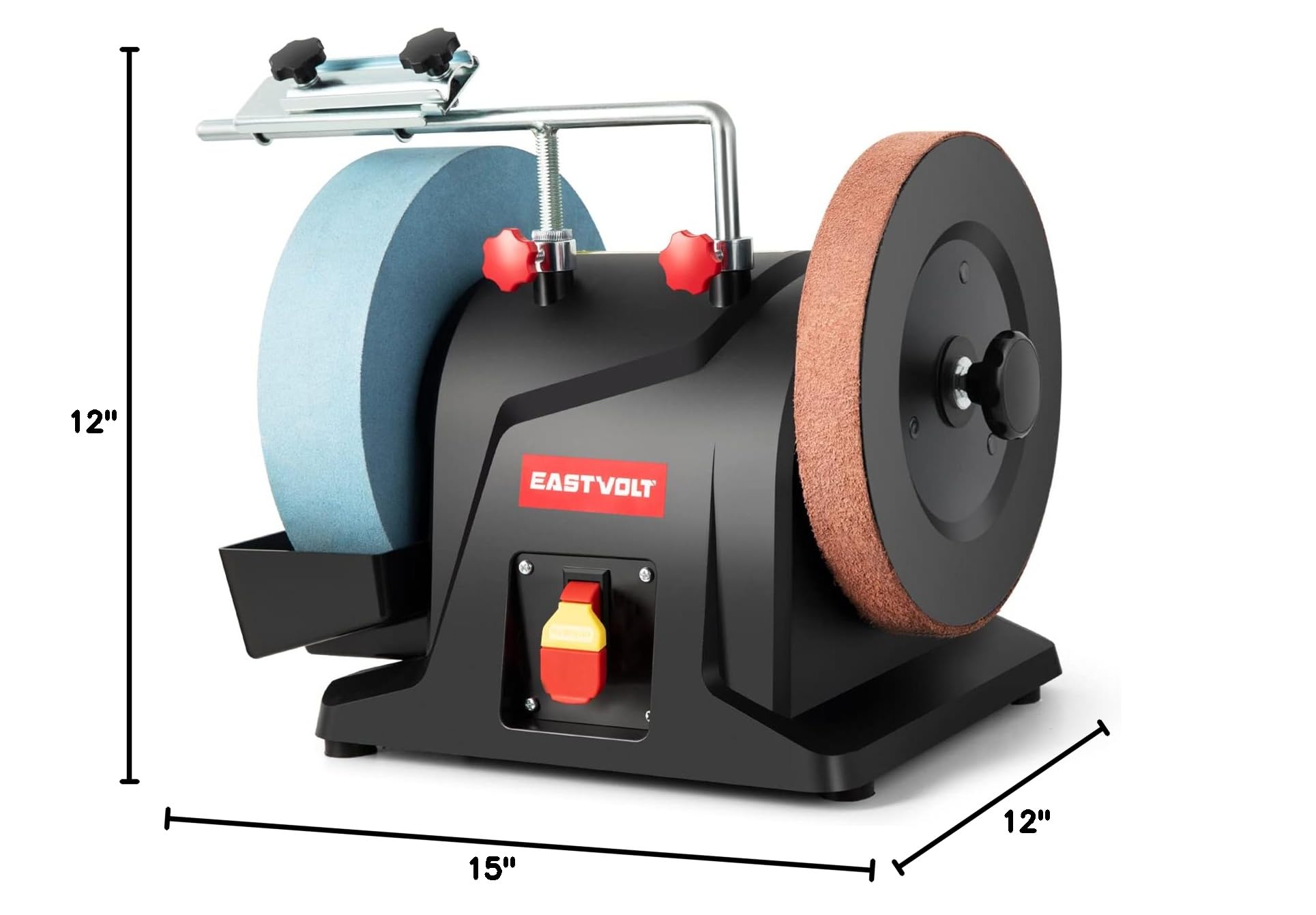 Eastvolt 8 Inch Wet Sharpener - 120RPM Wet Grinding Machine for Kitchen Knives, Woodworking Tools & Chisels | Perfect for Home, Workshop & Professional Use