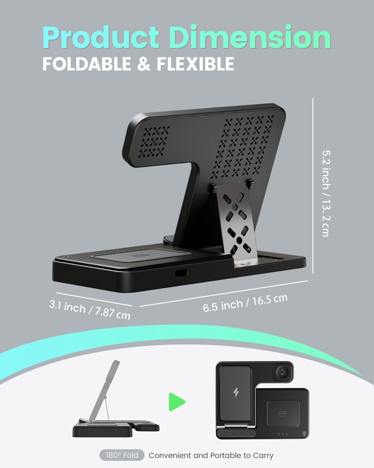 3-in-1 Wireless Charging Station for iPhone 16/15/14/13/12/11 Pro Max, Apple Watch 10/9/8/7/6/5/4/3/2/SE/Ultra & AirPods 4/3/2/Pro - Fast Qi-Certified Charger Stand for Multiple Devices | Perfect for Home, Office & Nightstand Charging