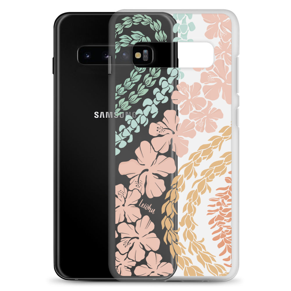 Groovy Lei Clear Protective Case for Samsung Galaxy - Slim & Durable Phone Cover for Everyday Use & Travel