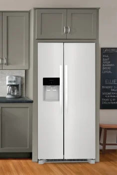 Frigidaire FRSS2323AW 22.3 Cu. Ft. Side by Side Refrigerator - White, Energy Efficient, Standard Depth (33