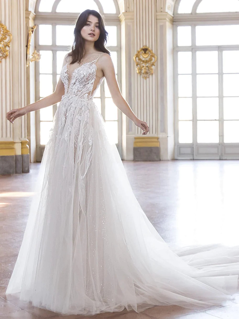 Enzoani TRINITY Wedding Dress - Elegant Lace Bridal Gown for Church & Beach Ceremonies | Perfect for Romantic Outdoor Weddings