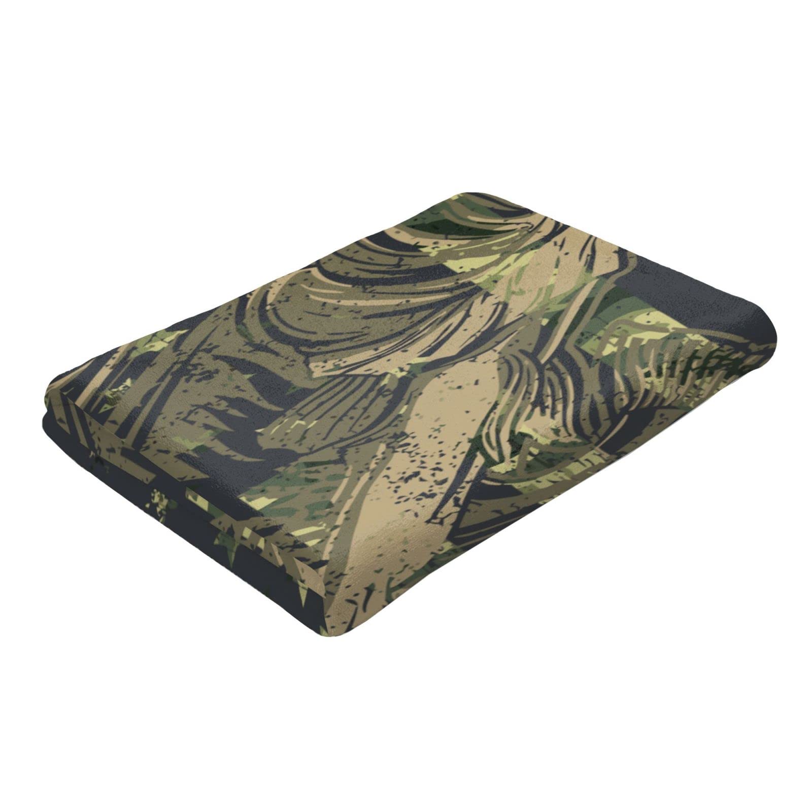 Bassyil American Flag Camouflage Fish Beach Towel - Extra Large Microfiber Soft & Absorbent Bath Towel for Travel, Swimming, Pool, Beach | Perfect for Summer Outings, Picnics, and Outdoor Adventures
