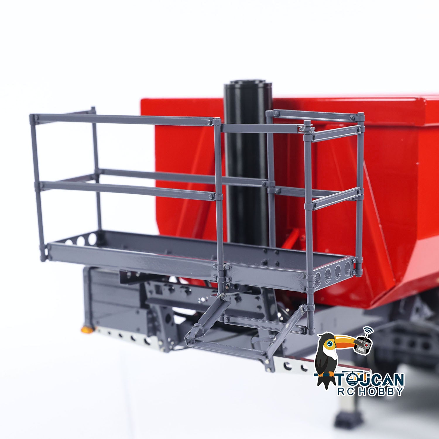 1/14 Scale 3 Axle Metal Hydraulic RC Dump Semi Trailer - Remote Control Tractor Truck Accessory for Hobbyists & Collectors | Ready-to-Run Assembled Model with Upgraded Paint | Perfect for RC Construction Site Scenes & Truck Show Displays