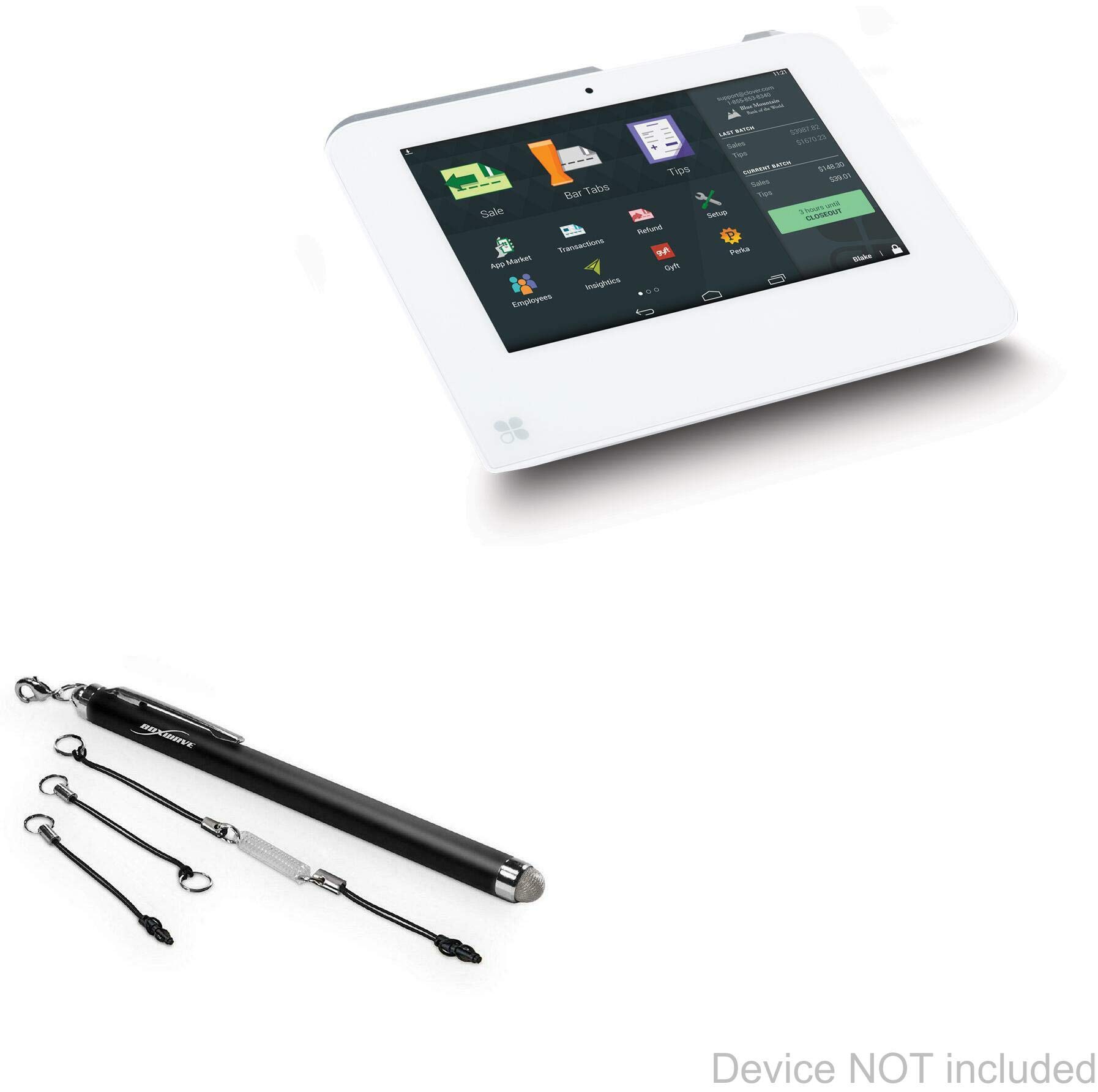 BoxWave EverTouch Capacitive Stylus Pen for Clover Mini - Precision Fiber Tip Stylus, Jet Black | Perfect for Signatures, Note-Taking & Touchscreen Navigation