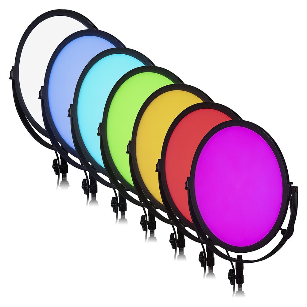 Fotodiox Pro Prizmo Jupiter18 PZM 700 RGBW+T LED Studio Light - Multi-Color Dimmable Photography & Video Lighting with Special Effects - Perfect for YouTube, TikTok, Live Streaming & Professional Studio Shoots