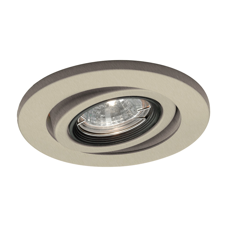 4 Inch Low Voltage LED Recessed Trim Light in Brushed Nickel - Perfect for Kitchen, Bathroom, and Hallway Lighting