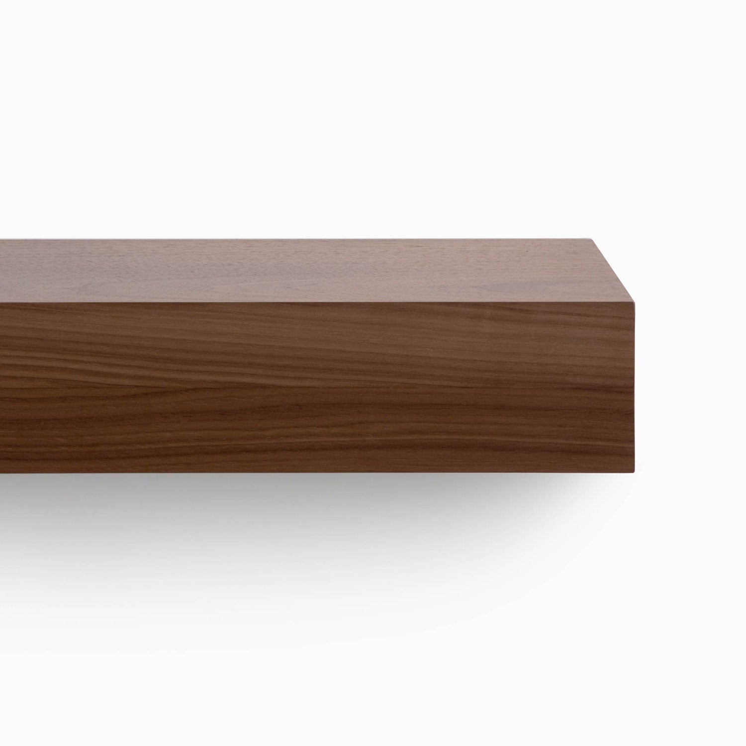 Premium Glenn Walnut Floating Mantel Shelf - Handcrafted Solid Wood Fireplace Mantel for Living Room, Bedroom & Home Decor - Easy Installation & Modern Design