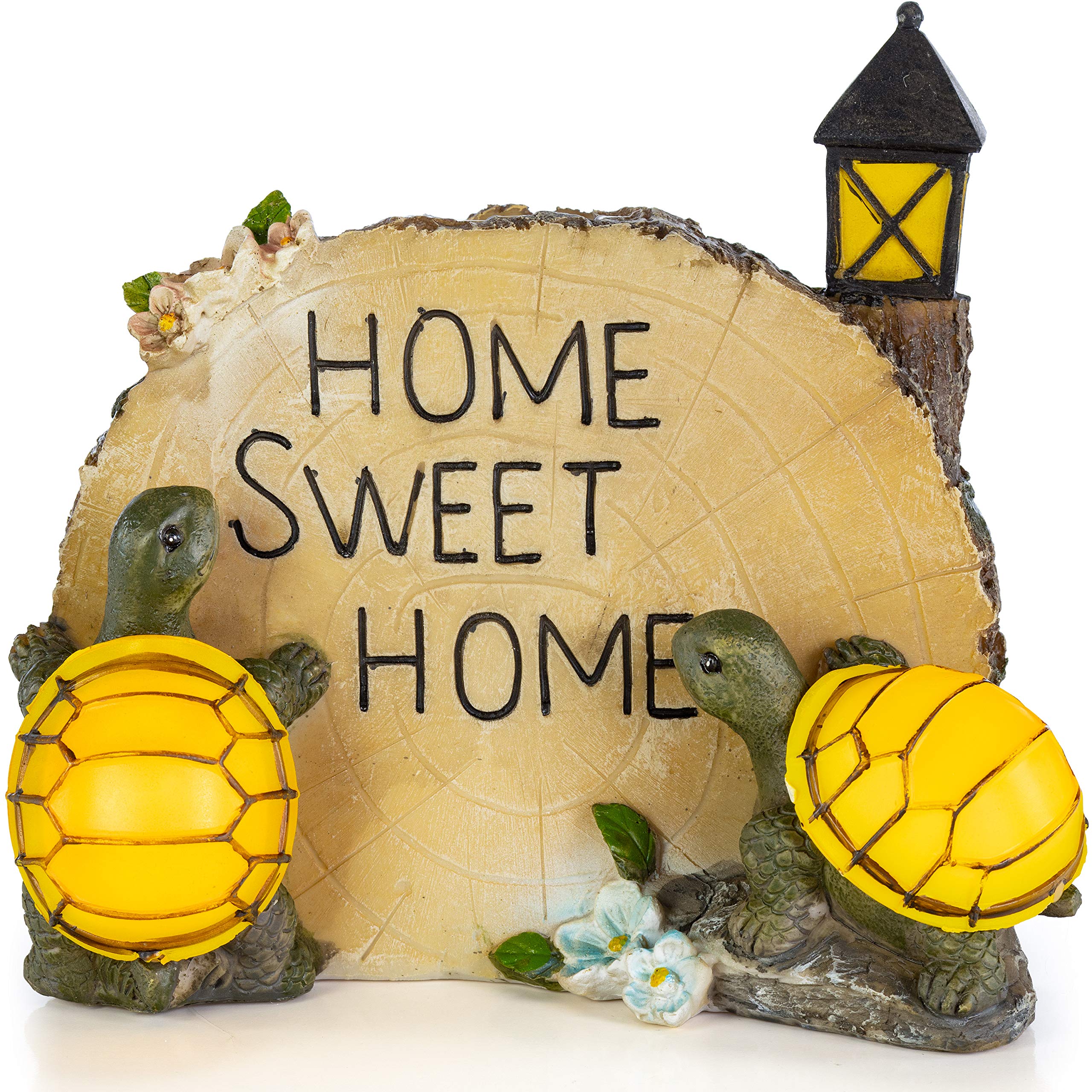 VP Home Turtles Solar Powered LED Garden Lights - Outdoor Decor for Yard, Pathway & Patio - Weatherproof Landscape Lighting for Home Sweet Home Ambience