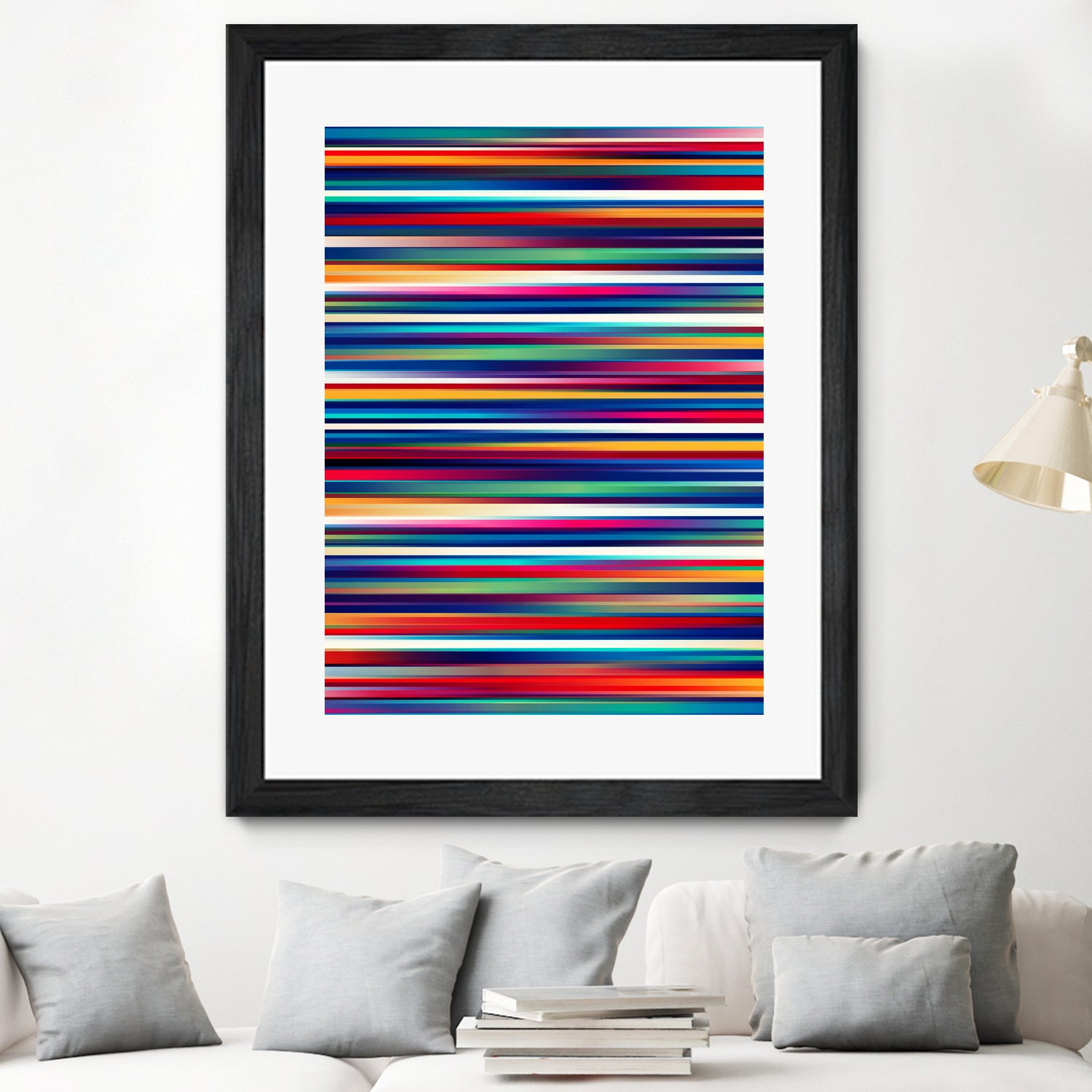 Blurry Lines - High-Quality Abstract Art Print for Home & Office Decor | Perfect for Living Rooms, Bedrooms & Workspaces