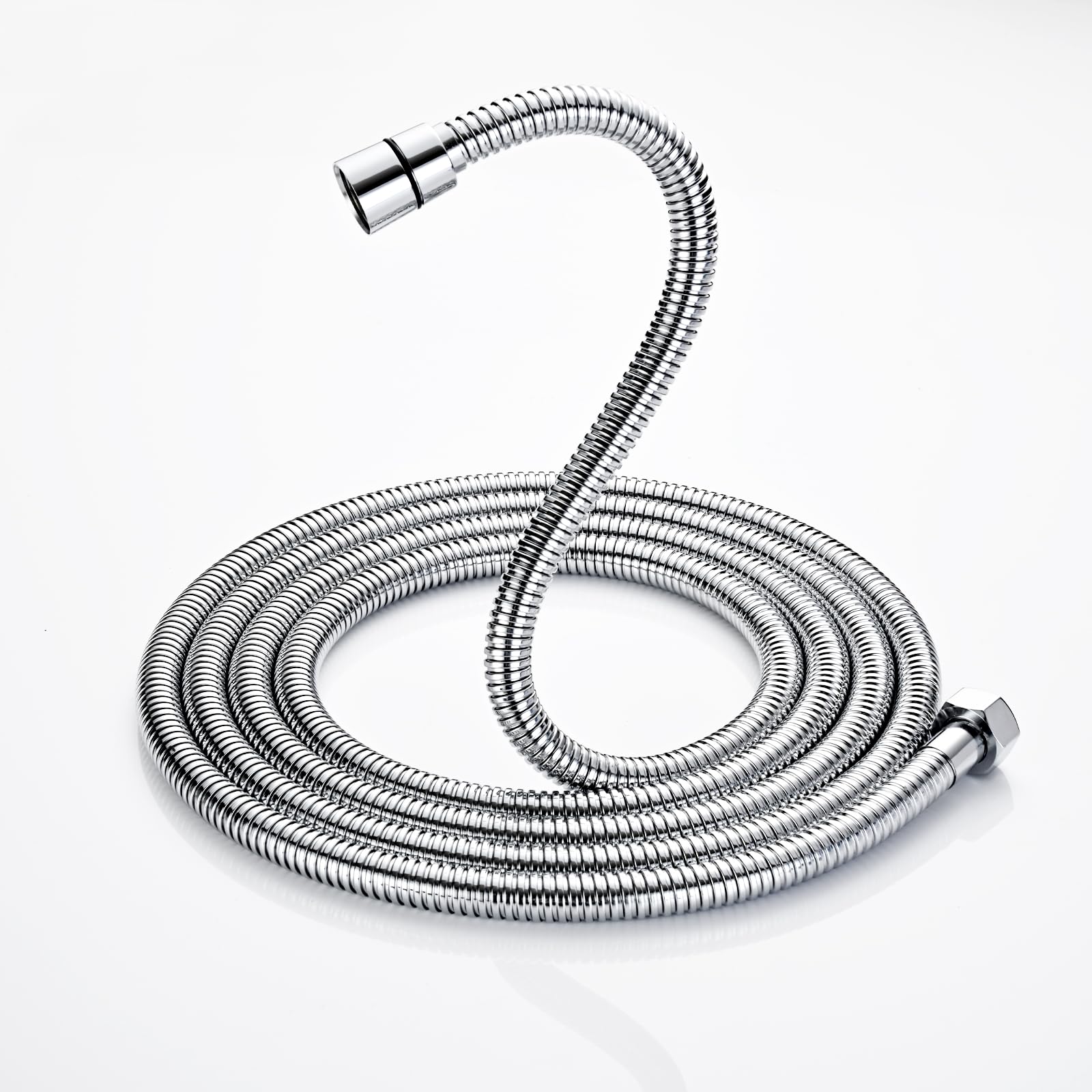 Premium 118-Inch (3m) Stainless Steel Shower Hose - Extra Long Anti-Twist Handheld Shower Extension - Universal Replacement for All Shower Heads (Chrome Finish) - Perfect for Bathroom Renovations, RV Showers & Spa-Like Experience
